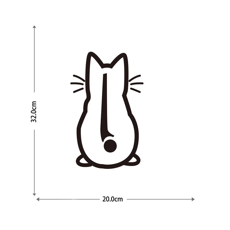 Cat Rear Windshield Wiper Decal - Stylish Vinyl Car Sticker