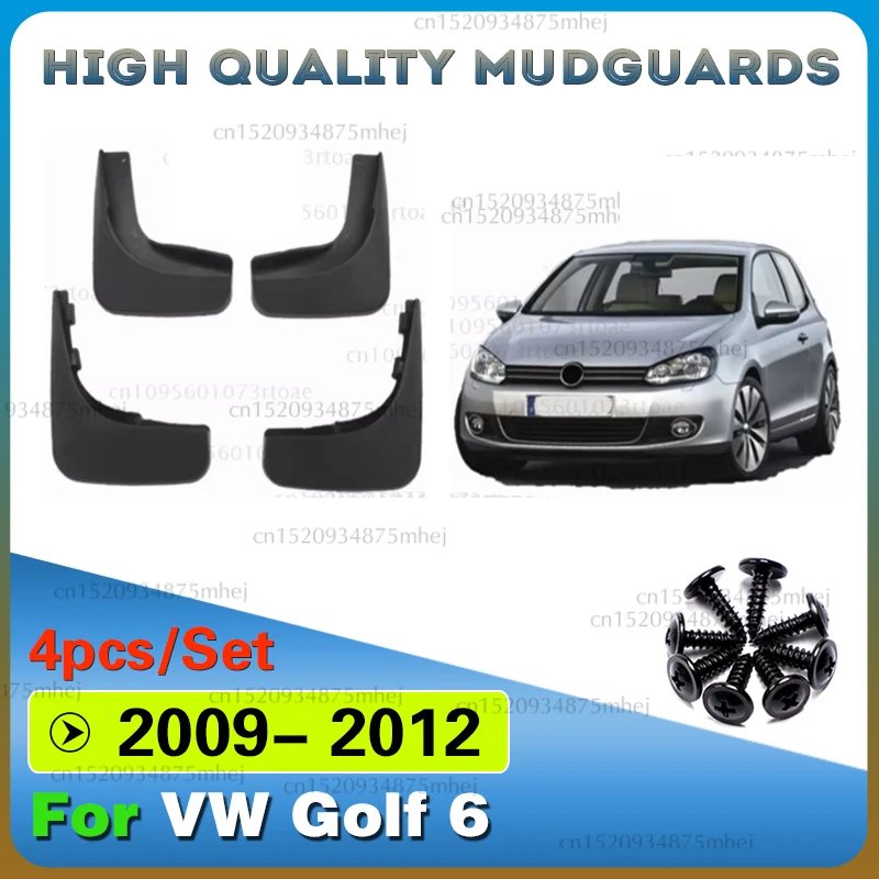 For Volkswagen VW Golf 6 Mk6 2009 2010 2011 2012 Fender Mudflaps Splash Guards Mudguards Mud Flaps car Accessories