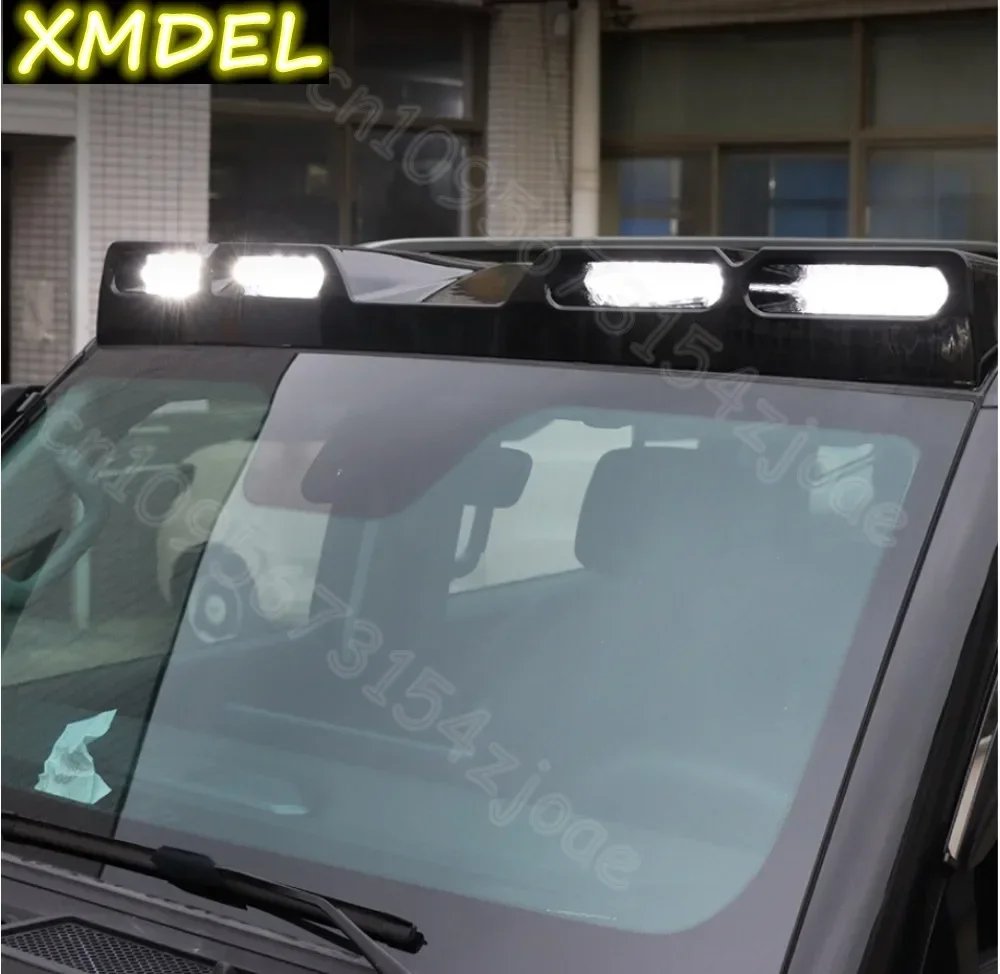Glossy Black ABS Roof Spoiler LED Light Bar for JETOUR T2 2023-2025