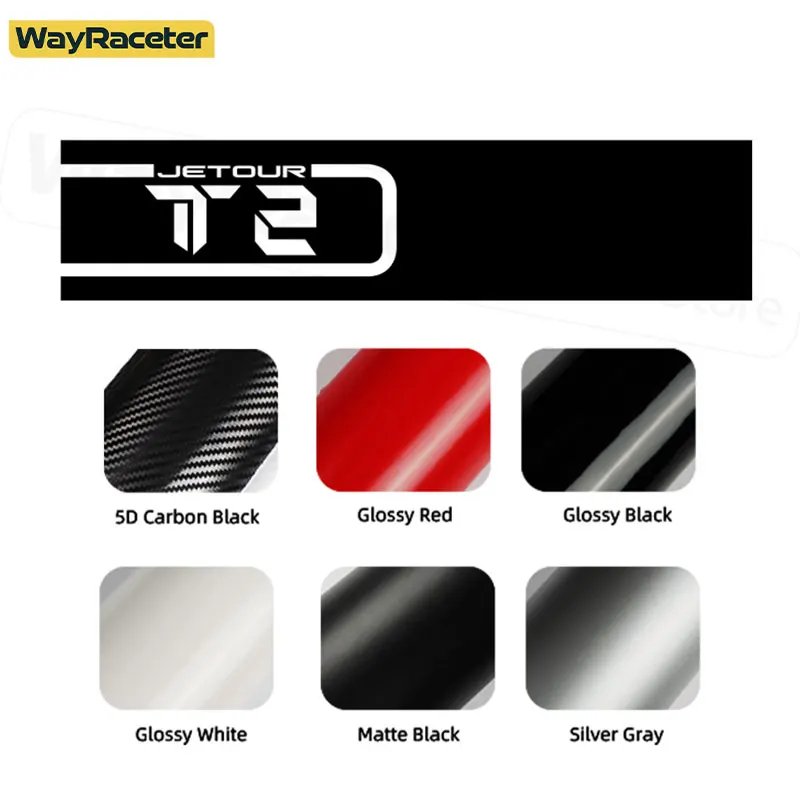 Matte Black Hood Stripes Vinyl for Chery Jetour T2 2023-2025