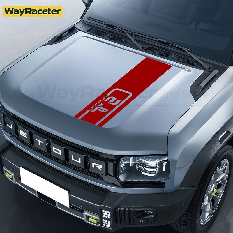 Matte Black Hood Stripes Vinyl for Chery Jetour T2 2023-2025