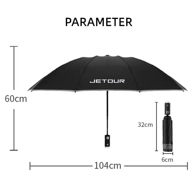 Reflective Stripe Automatic Umbrella with LED Light for Chery Jetour