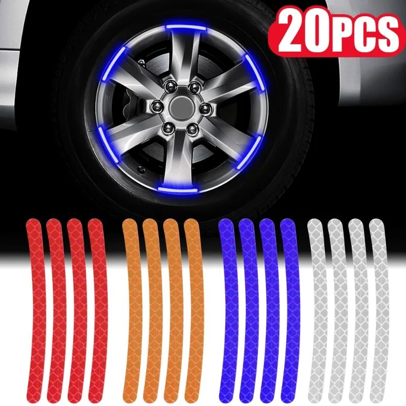 Reflective Tire Hub Strips - 40/20pcs High Visibility Stickers