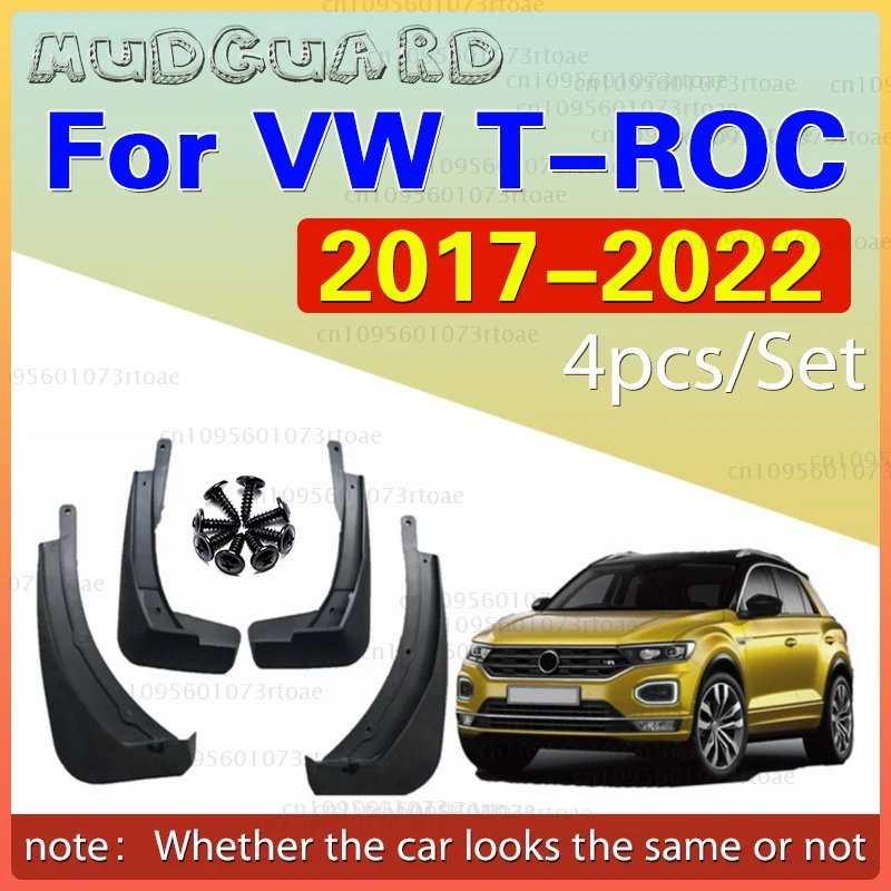 Set For Volkswagen VW T-ROC T Roc TRoc 2017 ~ 2022 Car Mudguards Mud Flap Flaps Splash Guards Fender Mudflaps Car Accessories