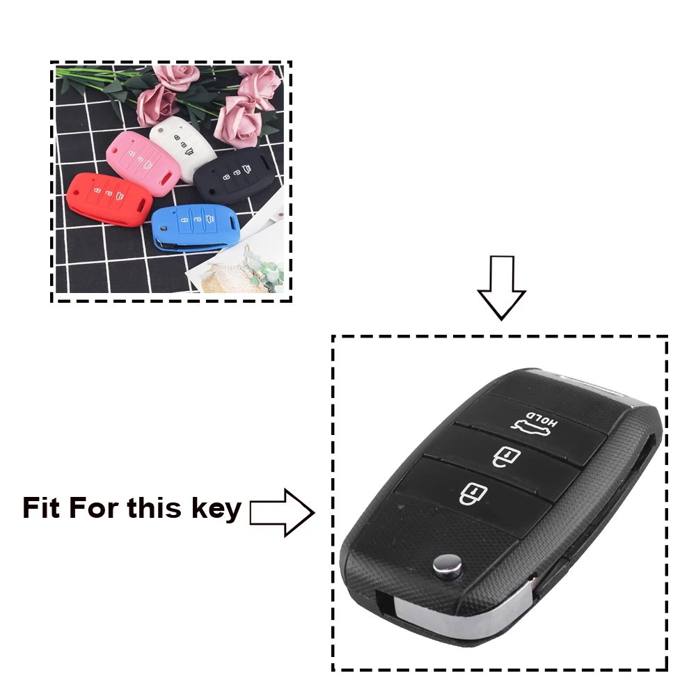 Silicone Car Key Cover for KIA Models - Durable & Stylish Protection