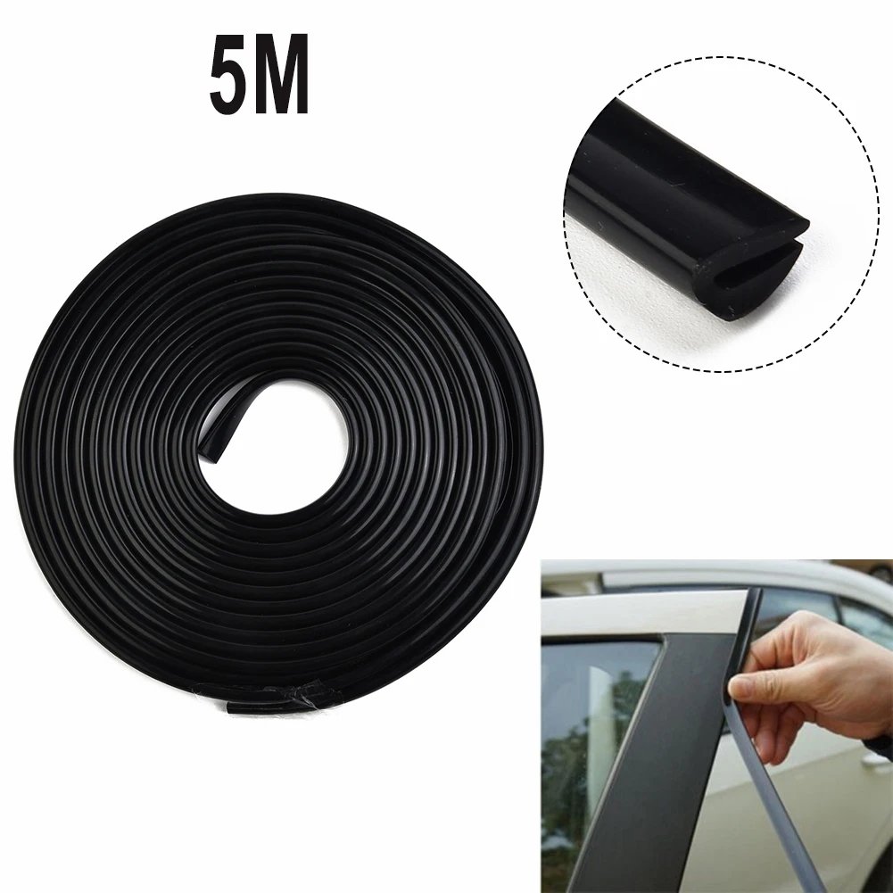 U-Shaped Car Door Edge Protector Strip - 5M Rubber Seal 11mmx5mm