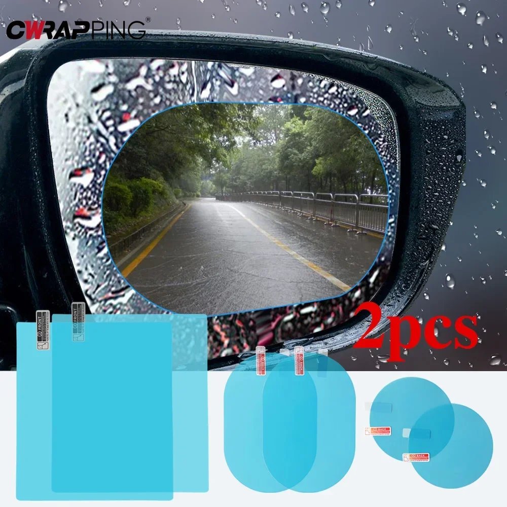 Car Stickers Vinyl Rainproof 4pcs Waterproof Rearview Window Mirror Clear Protective Film Tuning Rain Proof Auto Accessories