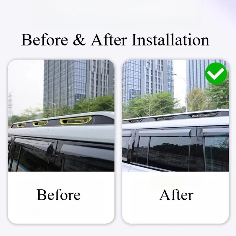 Jetour Traveler Shanhai T2 Roof Rack Cover Trim Sticker - Black