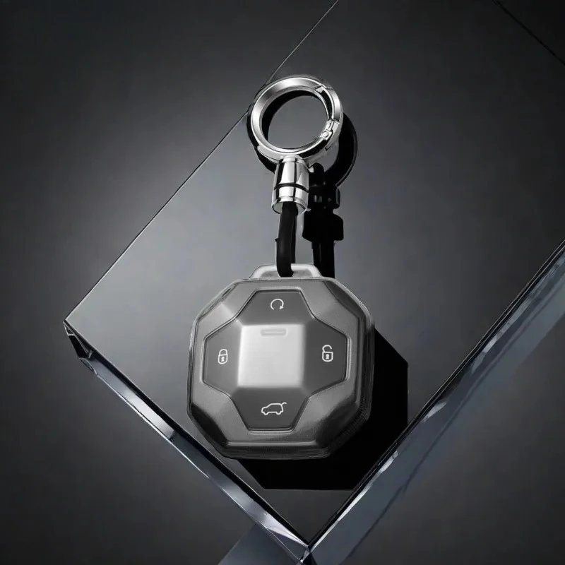 Tpu Car Smart Remote Key Case Fob Cover For Chery Jetour Traveller T2 2023 2024 Protector Holder Shell Keychain Accessories