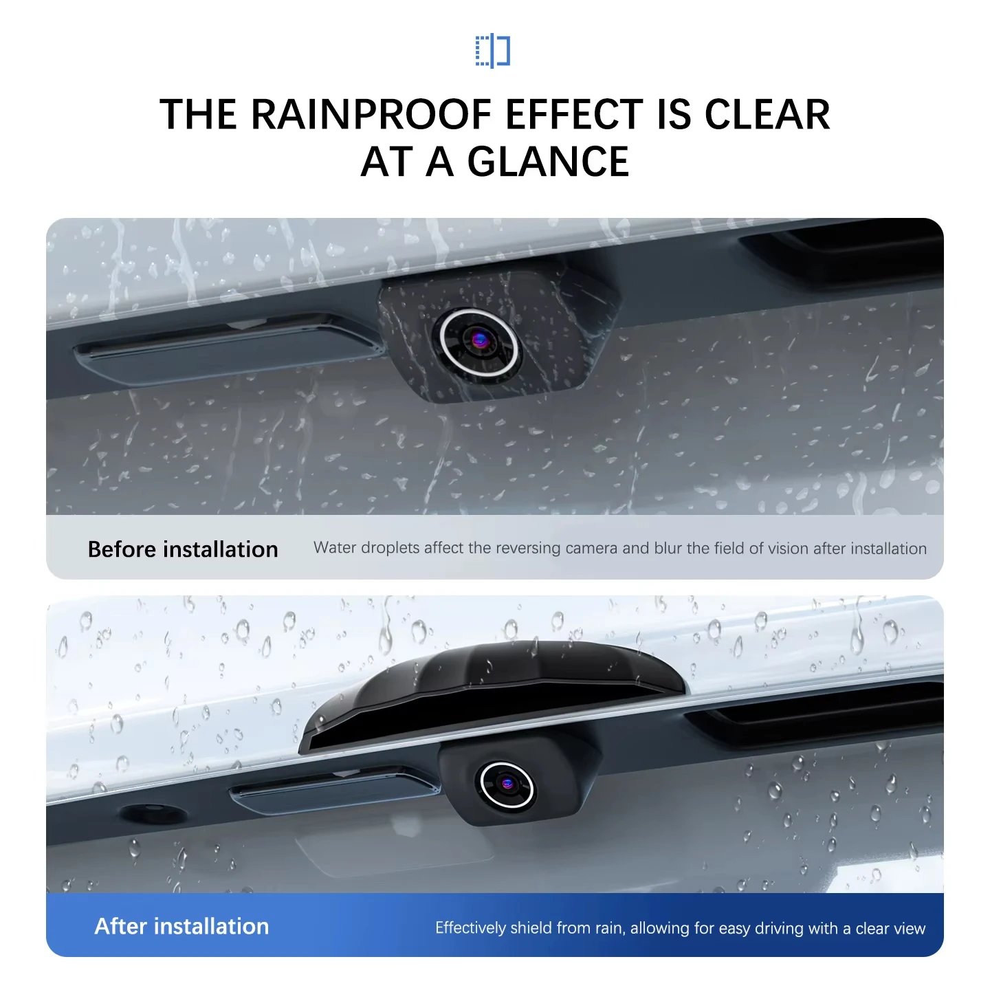 Waterproof Rear Camera Rain Cover for Cars - Protection Shield