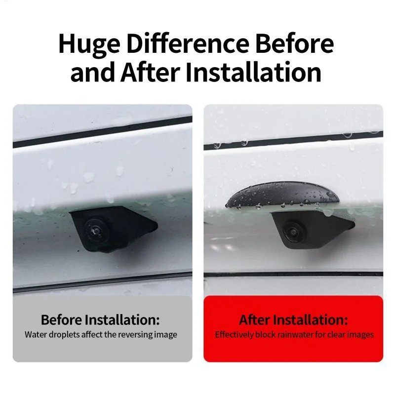 Waterproof Rear View Camera Cover - ABS Rain Shield Protector