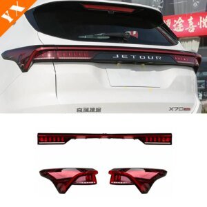 For Jetour x70 plus 2021-2025 2026 accessories Original Car Taillight Cover,Rear Through Light Original Tail Light Replacement