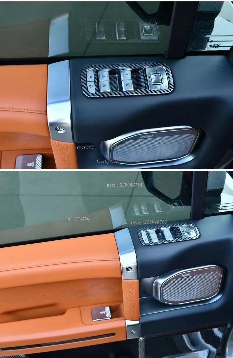 Chery Jetour G700 2025-2026 Carbon Fiber Window Lift Button Trim