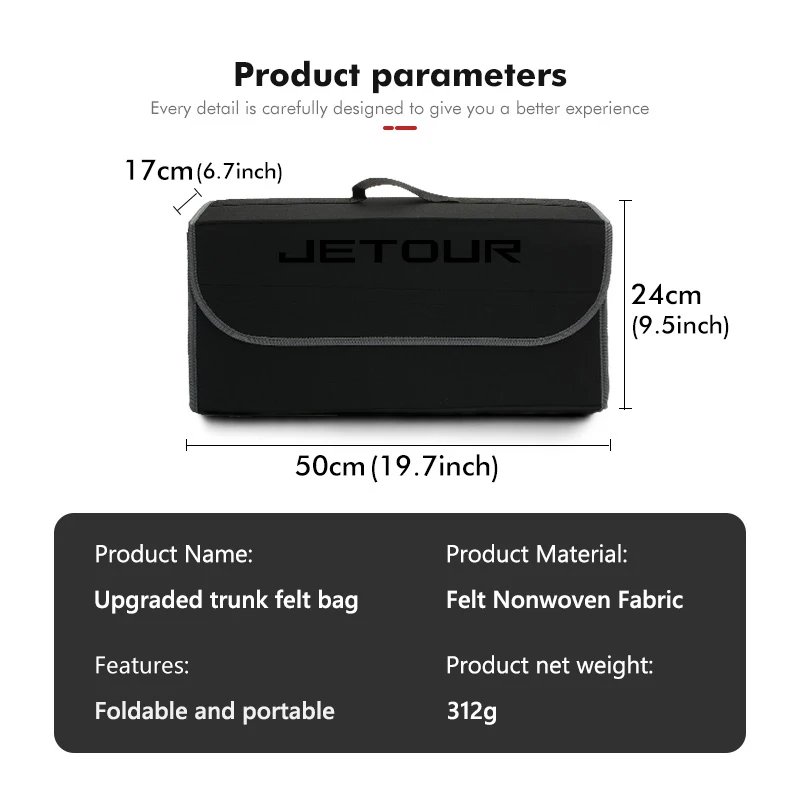 Folding Car Trunk Organizer Bag for Jetour Models