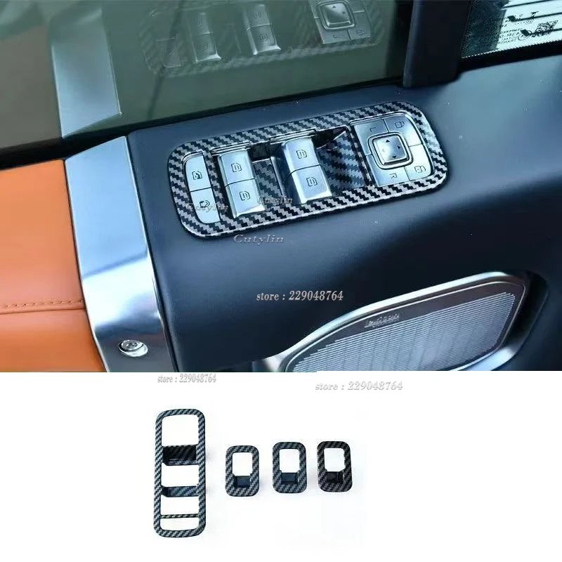 For Chery Jetour G700 2025 2026 ABS Carbon Fiber /black Window Lift Button Cover Switch Panel Cover Trim Interior Accessories