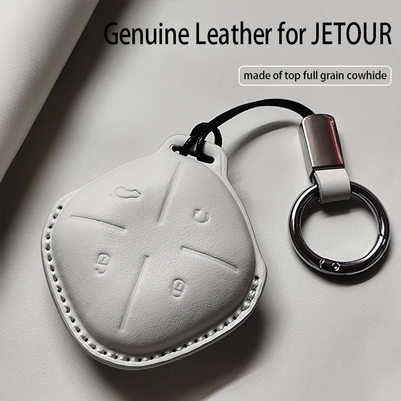 Luxury Genuine Leather Key Fob Cover for Jetour DASHING X-1 Plus