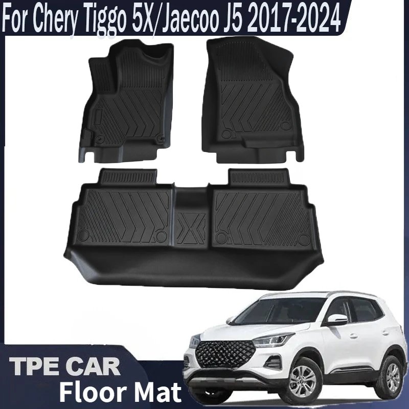 TPE Car Floor Mats,Trunk Mat For Chery Tiggo 5X/Jaeco0 J5 2017-2024,Models Floor Mats Cargo Liner TPE Floor Liners Trunk Mat Car