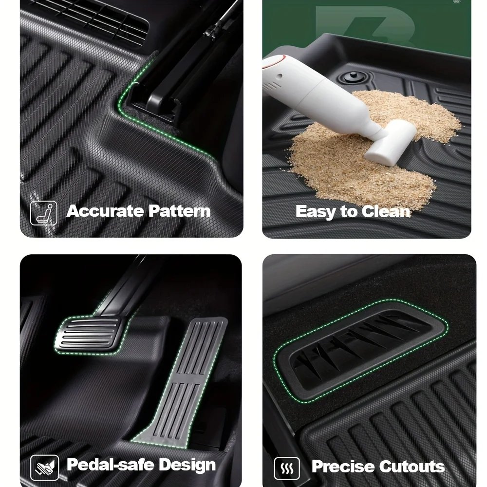 TPE Floor Mats & Trunk Liner for Chery Tiggo 5X/J5 2017-2024