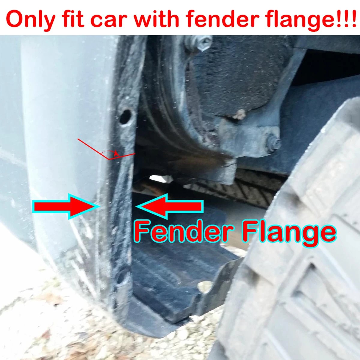 Universal Black Mud Flaps with C Clamps - No Drill Installation