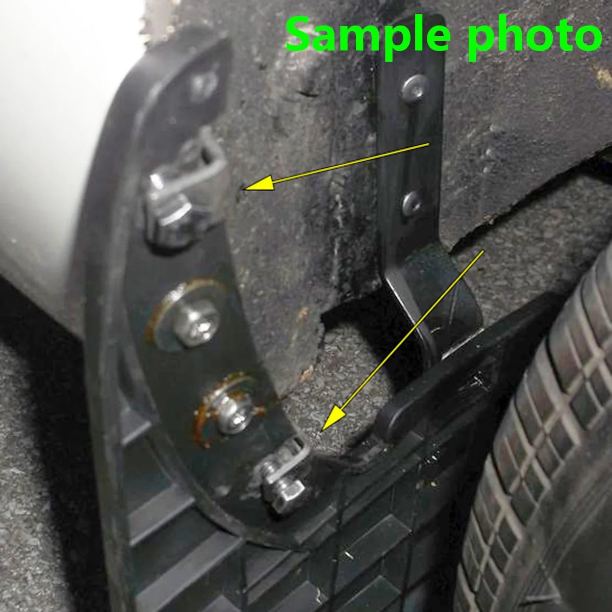 Universal Black Mud Flaps with C Clamps - No Drill Installation