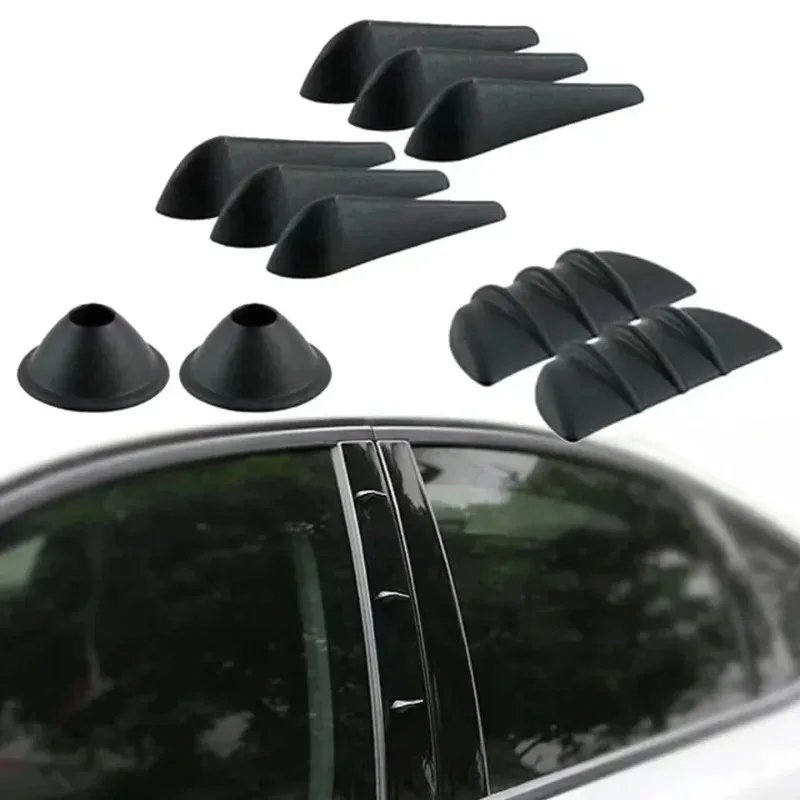 10Pc Universal Car Fairing Body Spoiler Sticker Lowering Wind Noise Reduction Protective Sticker Body Deflector Auto Accessories