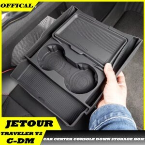 Car Center Console Down Silicone Storage Box Fit for JETOUR Traveler T2 C-DM 2026 Modified Auto Storage Mat Interior Accessories