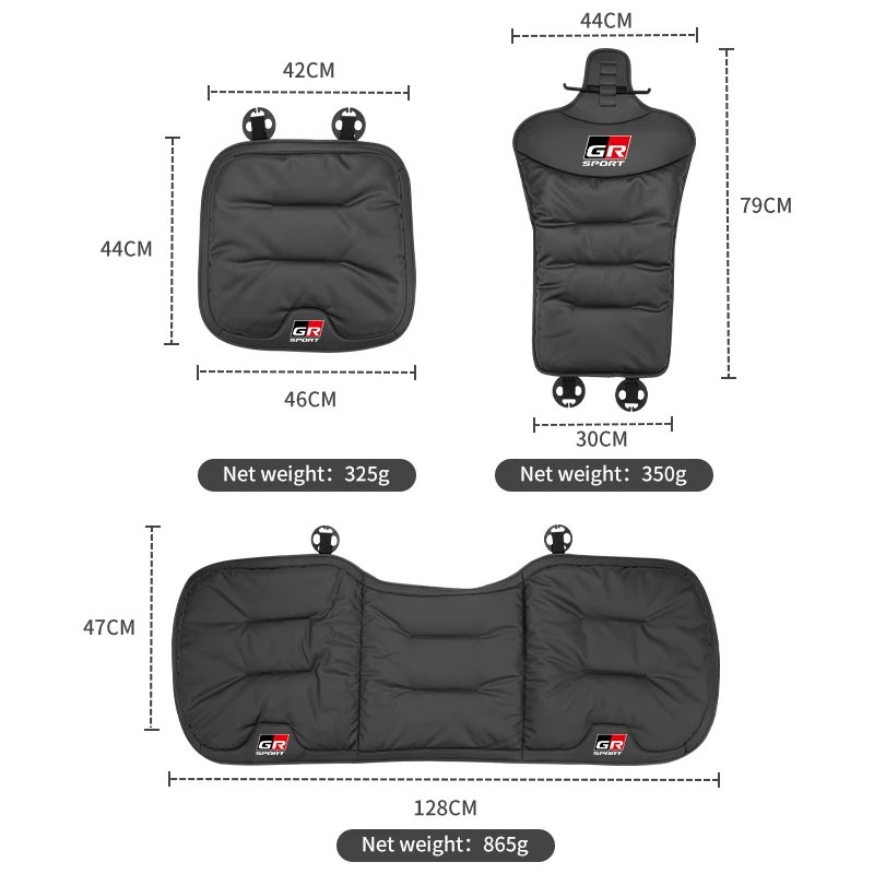 Toyota Seat Cover Mat Set - Front & Rear Cushions for GR Supra, Aygo, Prado, RAV4, Hilux, Yaris, Corolla